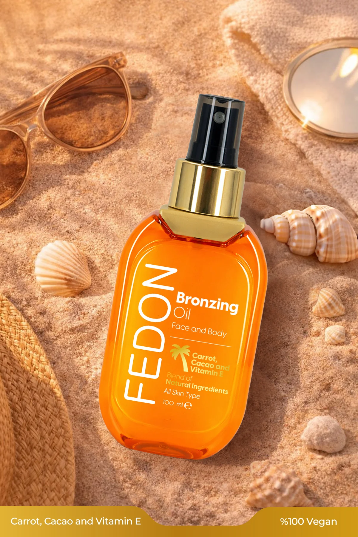 Kabin Boy Bronzlaştırıcı Güneş Yağı Vegan E Vitamini Kakao İçerikli Bronzing Sun Oil 100 ml - Görsel 5