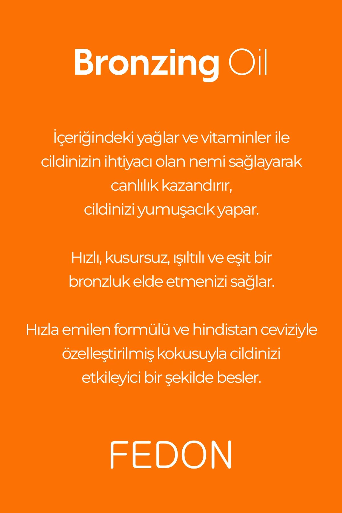 Kabin Boy Bronzlaştırıcı Güneş Yağı Vegan E Vitamini Kakao İçerikli Bronzing Sun Oil 100 ml - Görsel 6
