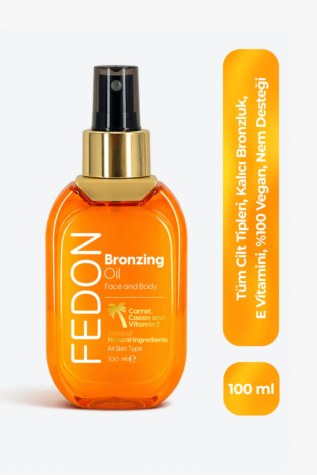 Kabin Boy Bronzlaştırıcı Güneş Yağı Vegan E Vitamini Kakao İçerikli Bronzing Sun Oil 100 ml