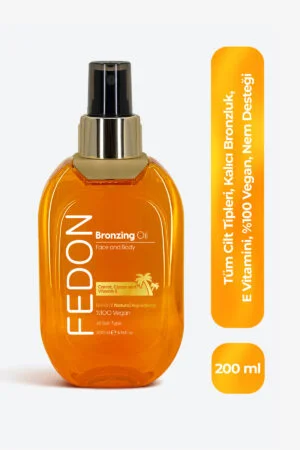 Bronzlaştırıcı Güneş Yağı Vegan E Vitamini Kakao Içerikli Bronzing Sun Oil 200 ml