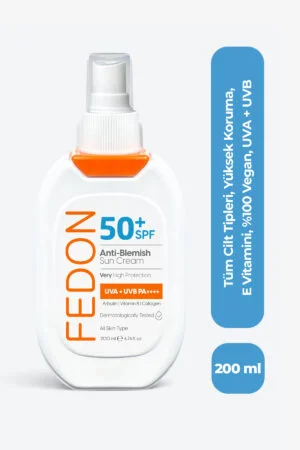 SPF 50 Faktör Güneş Kremi 200 ml Yüksek Koruma Vegan Leke Karşıtı Suya Dayanıklı Vitamin B Kolajen